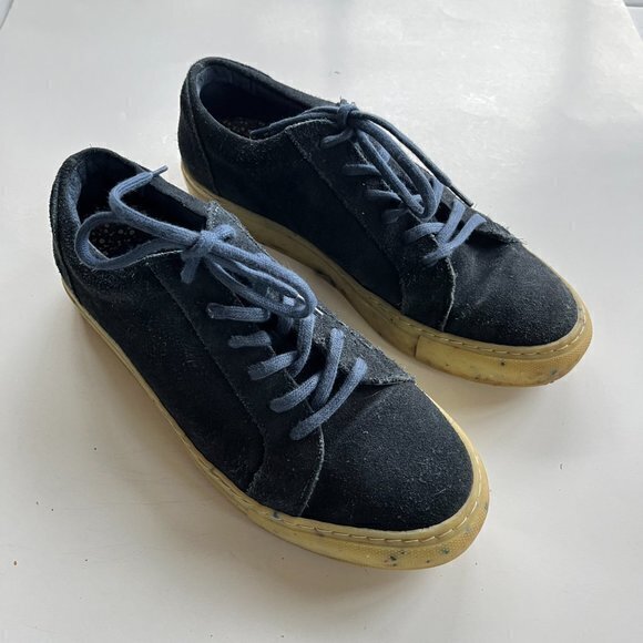 Moods of Norway Sandnes Low Top Sneakers Navy Lace Up Athletic Size 41 US Size 8 - Picture 3 of 10